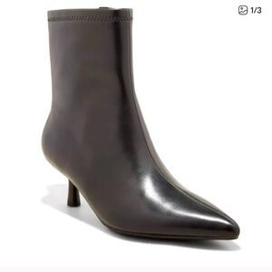 A New Day Women's Black Lonnie Kitten Heel Stretch Ankle Boots 10 NEW
